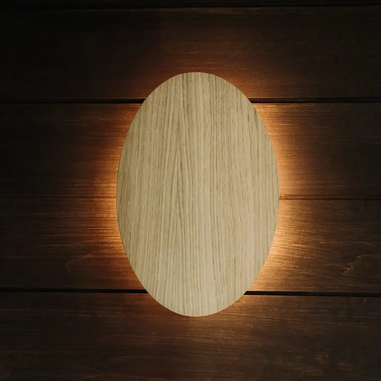 OVO Sauna Lamp – Natural Wood Color with LED | HUUM