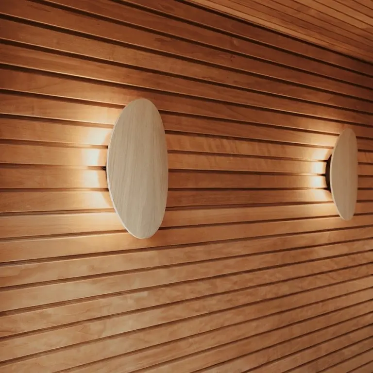 OVO Sauna Lamp – Natural Wood Color with LED | HUUM