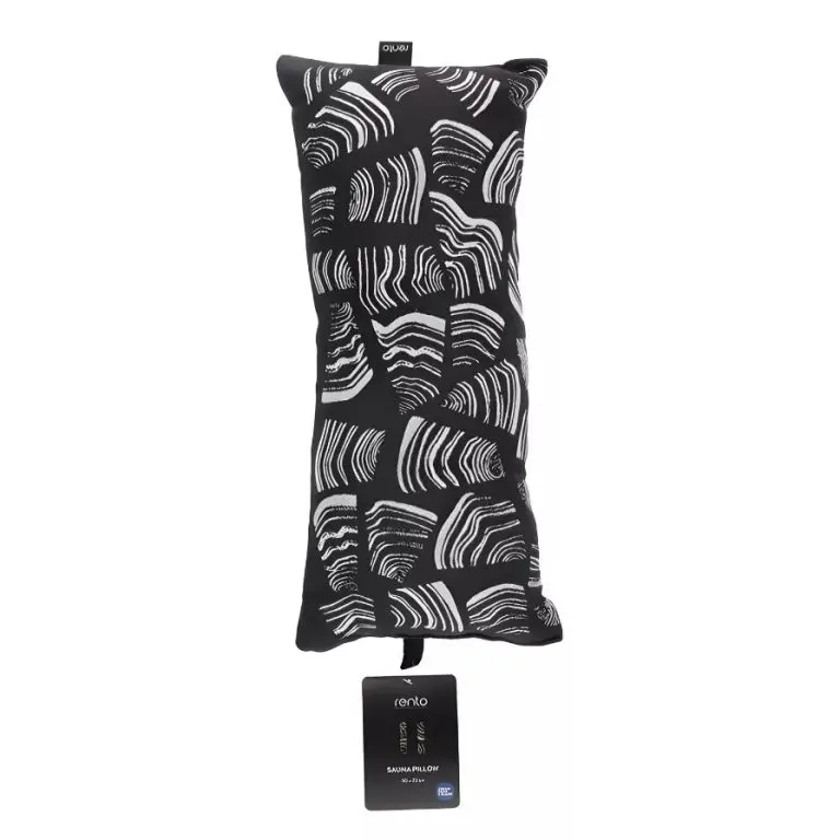 Pino Sauna Pillow – Black (19.7" x 8.7") | Rento