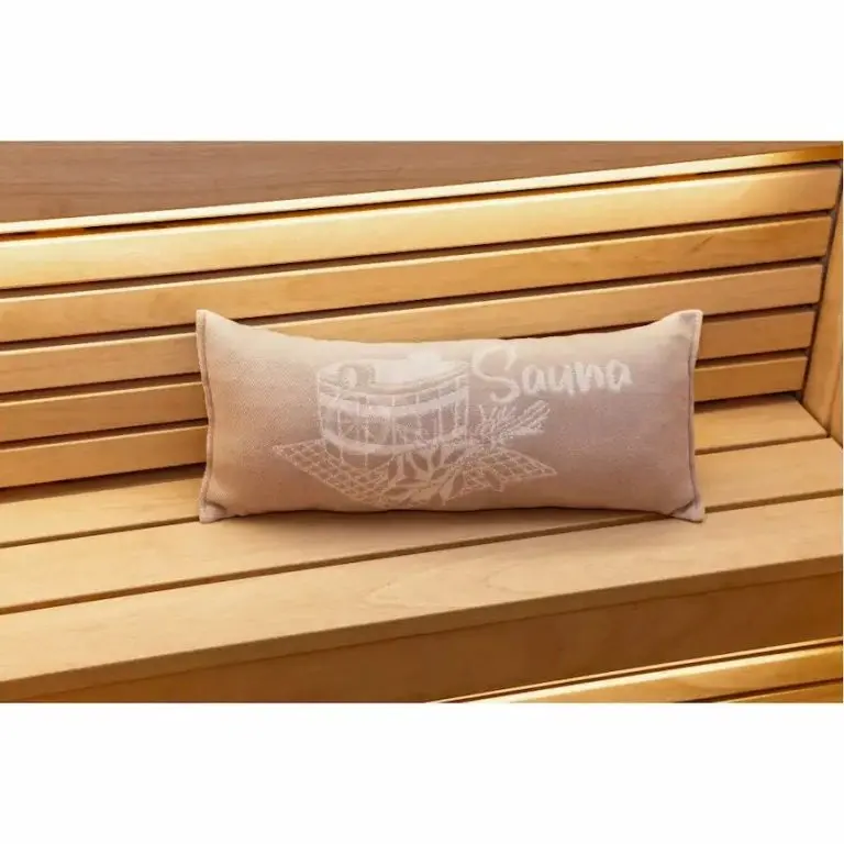 Sauna pillow – beige (19.7" x 8.7") | Sauna Shop