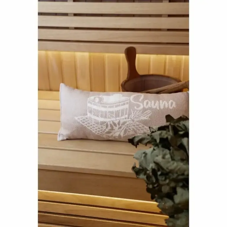 Sauna pillow – beige (19.7" x 8.7") | Sauna Shop