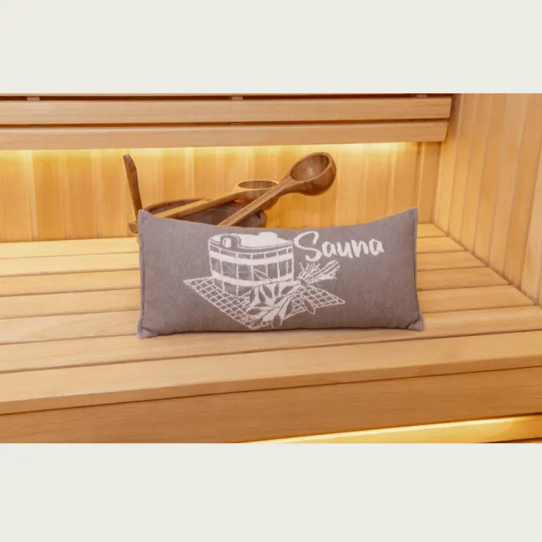 Sauna pillow – light grey (19.7" x 8.7") | Sauna Shop