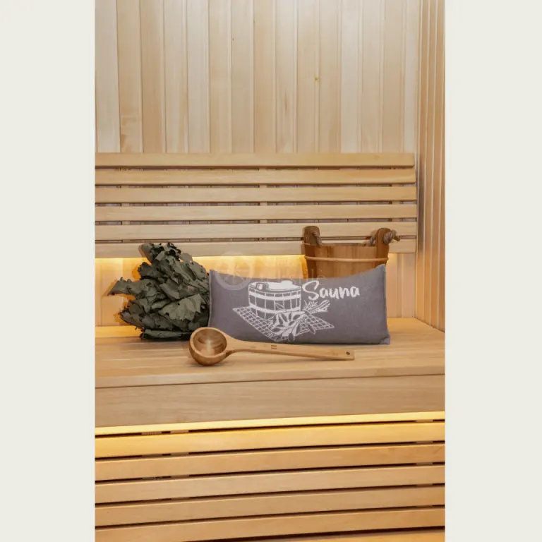 Sauna pillow – light grey (19.7" x 8.7") | Sauna Shop