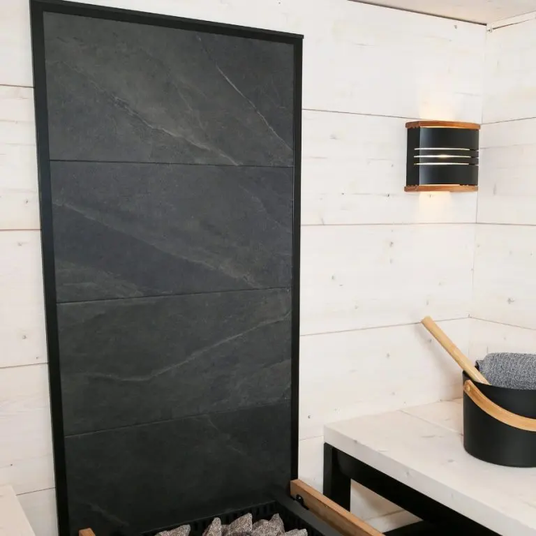 Stone Wall, Black Frame 634 x 18 x 1824 | Harvia
