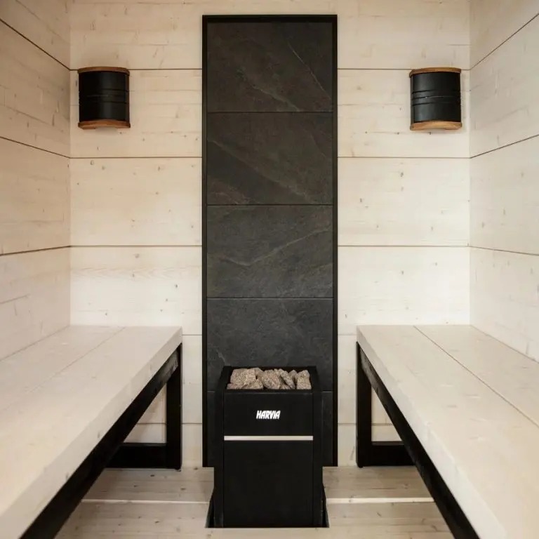 Stone Wall, Black Frame 634 x 18 x 2123 | Harvia