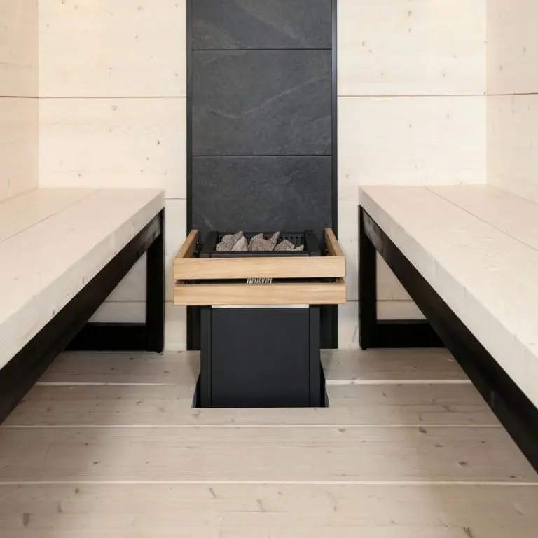 Stone Wall, Black Frame 634 x 18 x 2123 | Harvia