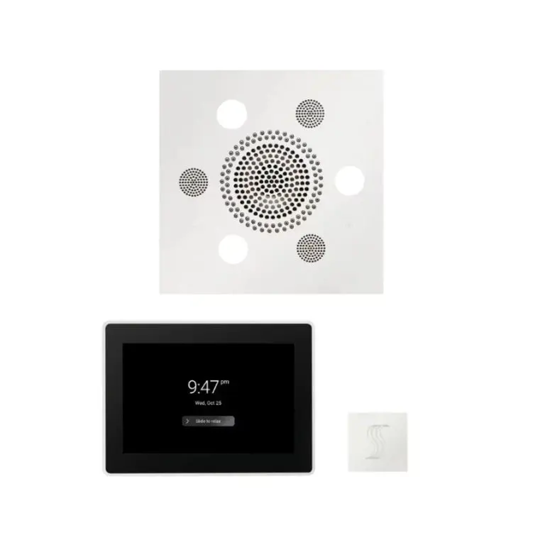 ThermaSol Wellness Steam Package – Serenity Advanced Rainhead (Square) + ThermaTouch2 15 Control + Steam Head Kit (Square)