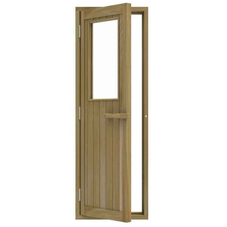 Western Red Cedar Doors with Clear Glass – 24" x 77"