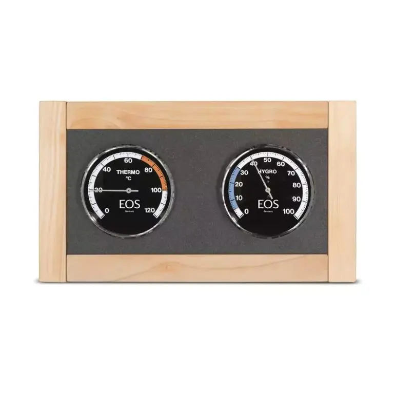 Walnut / Maple EOS Lux Climate Station (°C) – 13.4" × 7.7" | EOS