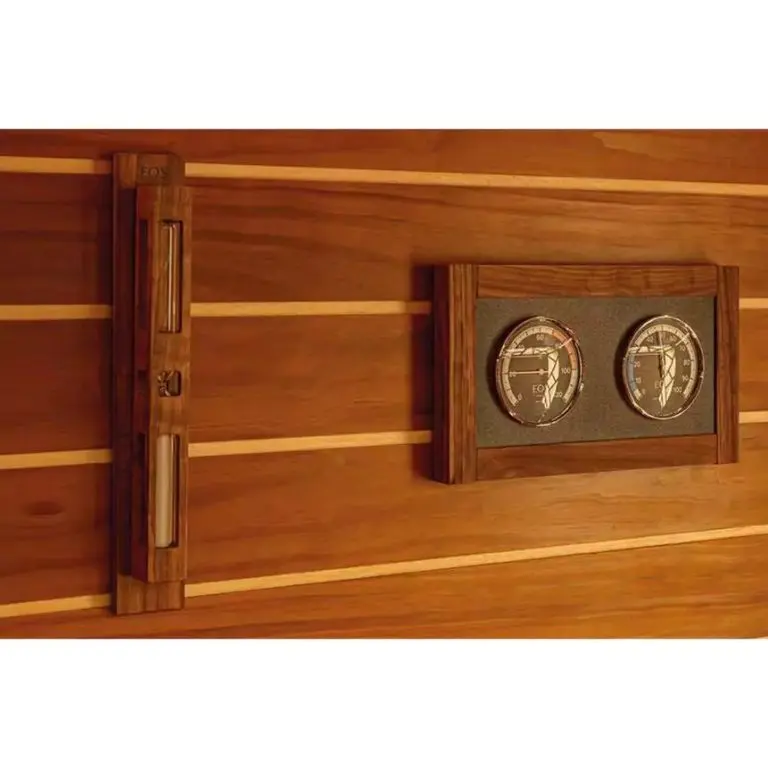 Walnut / Maple EOS Lux Climate Station (°C) – 13.4" × 7.7" | EOS