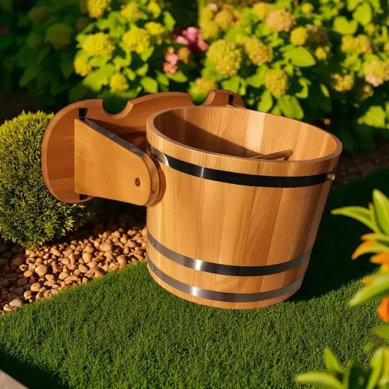 Waterfall Bucket 5.3 Gallon – Oak | Sauna Shop