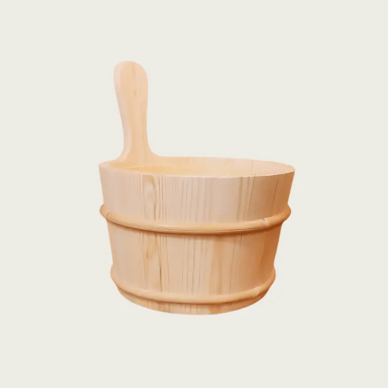 Wood Sauna Bucket with plastic liner (1 gal.) | Sauna Shop
