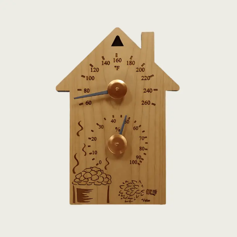 Wood Sauna Cabin Thermometer °F/Hygrometer combo | Sauna Shop