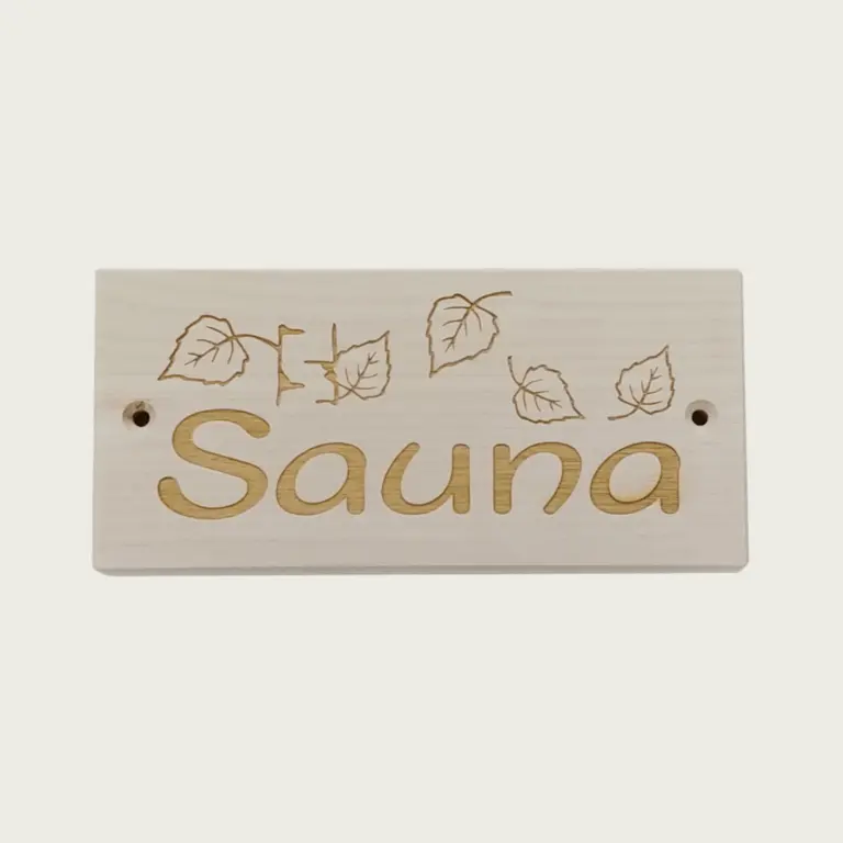Wood Sauna Sign (2 3/4" x 5 3/4") | Sauna Shop