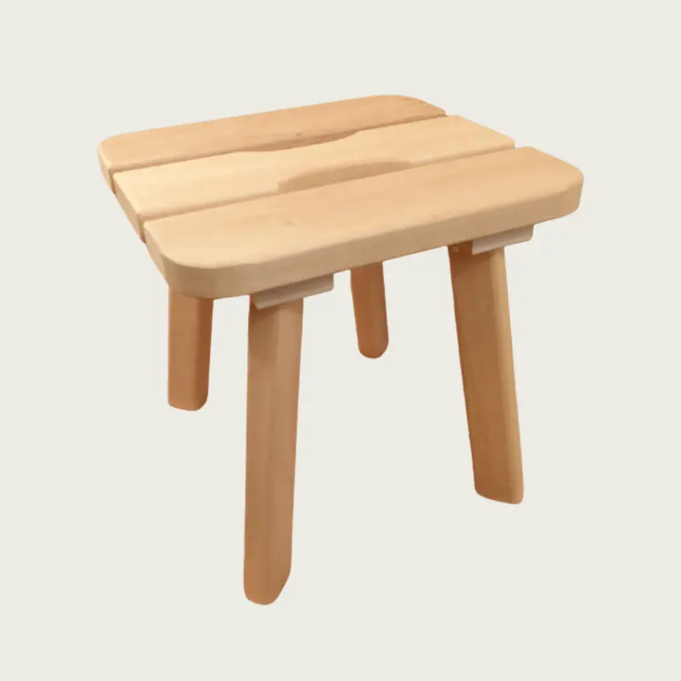 Wood Stool 11 3/4" x 12 1/2" x 12" high | Sauna Shop