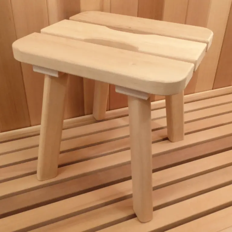 Wood Stool 11 3/4" x 12 1/2" x 12" high | Sauna Shop