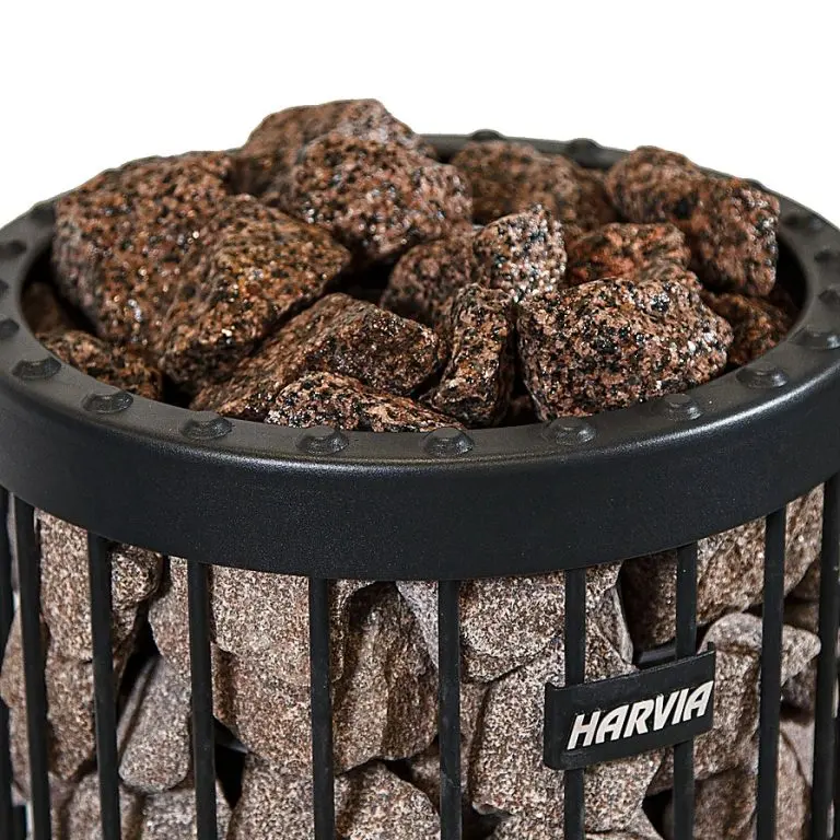 Decorative Red Granite Sauna Heater Stones 2-4 In, 22 lb | Harvia