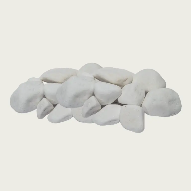 Decorative White Rounded Sauna Heater Stones 2-4 In, 22 lbs | Harvia