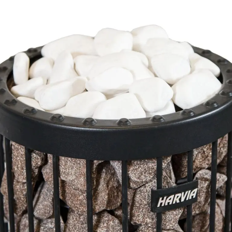 Decorative White Rounded Sauna Heater Stones 2-4 In, 22 lbs | Harvia