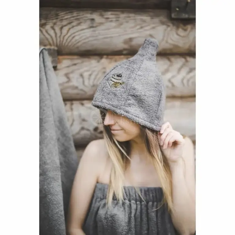 Grey sauna hat | Sauna Shop