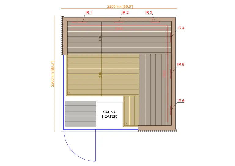 Aalto Indoor Sauna Cabin 3–4 Person | ThermaSol