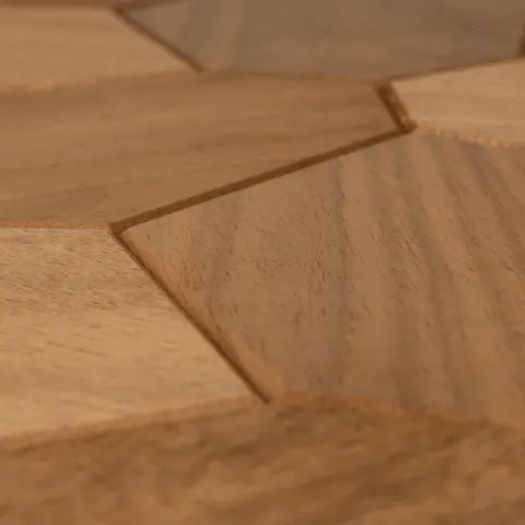 Hexagon Thermo-Abachi Decorative Wall Panel | EmotionWood