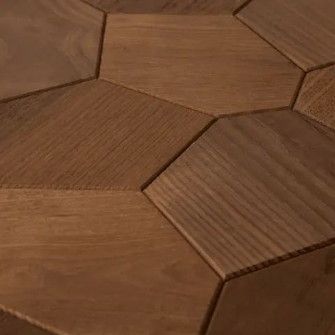 Hexagon Thermo-Ash Decorative Wall Panel | EmotionWood