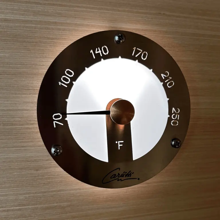 Illuminated Sauna Thermometer 4.7" Diameter | Cariitti