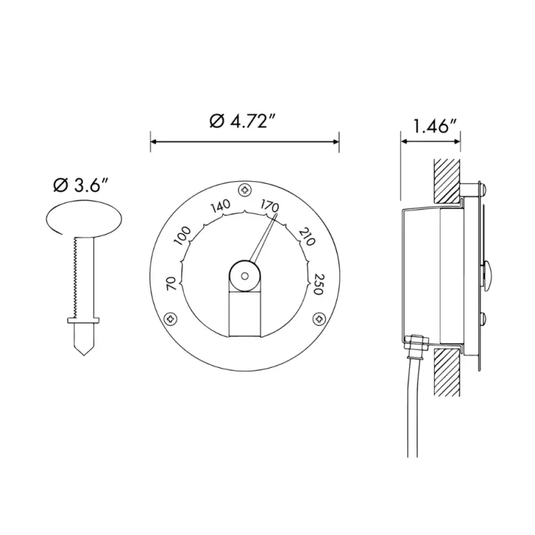Illuminated Sauna Thermometer 4.7" Diameter | Cariitti