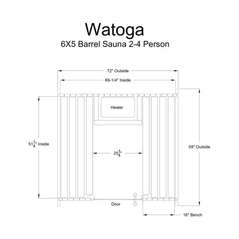 Almost Heaven 6' x 5' Watoga 4-person Barrel Sauna