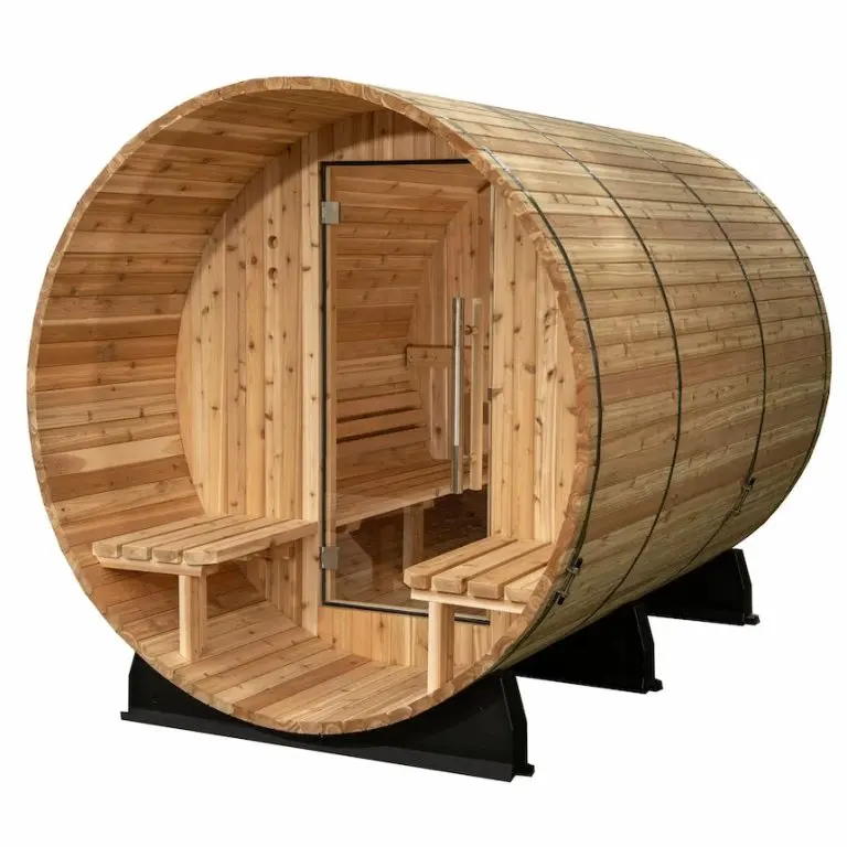 Almost Heaven 6' x 5+2' Fairmont 4-person Barrel Sauna