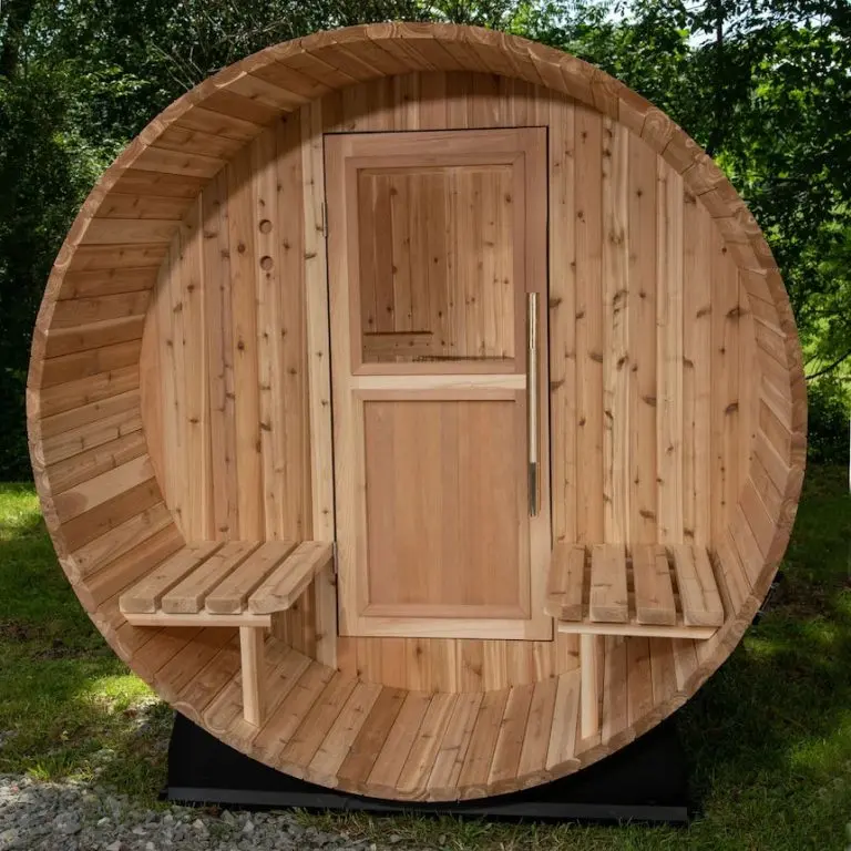 Almost Heaven 6' x 5+2' Fairmont 4-person Barrel Sauna