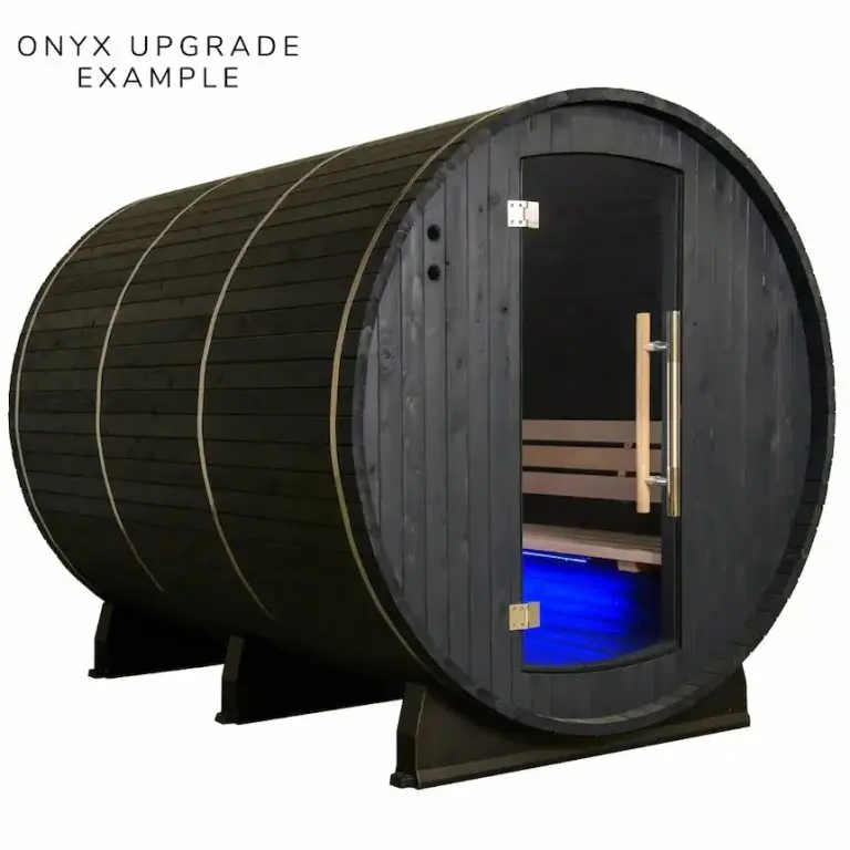 Almost Heaven 6' x 6’+2' Charleston 4-Person Barrel Sauna
