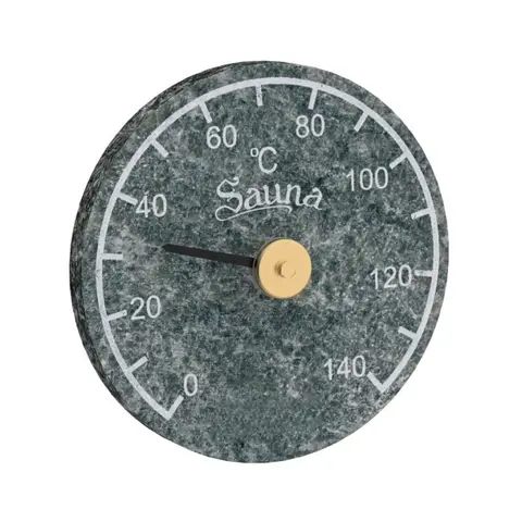 Stone Sauna Thermometer 4.33" x 4.33" | Sauna Shop