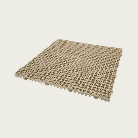 Superdek plastic non-slip floor tiles – TAN | Sauna Shop
