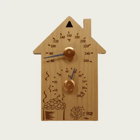 Wood Sauna Cabin Thermometer °F/Hygrometer combo | Sauna Shop
