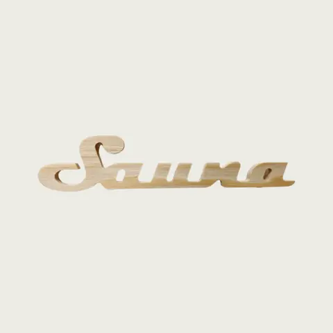 Wood Sauna Sign (2 1/2" x 7") | Sauna Shop