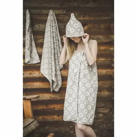Floral sauna apron full length | Sauna Shop