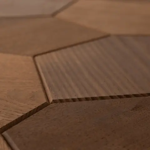 Hexagon Thermo-Ash Decorative Wall Panel | EmotionWood