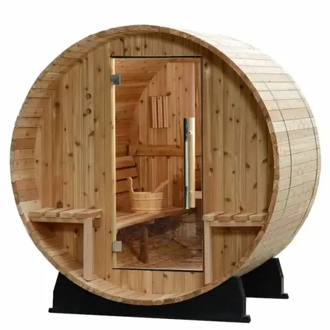 Almost Heaven 6' x 4’+1' Vienna 2-Person Barrel Sauna