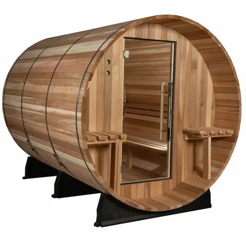 Almost Heaven 6' x 7’+1' Huntington 6-Person Barrel Sauna