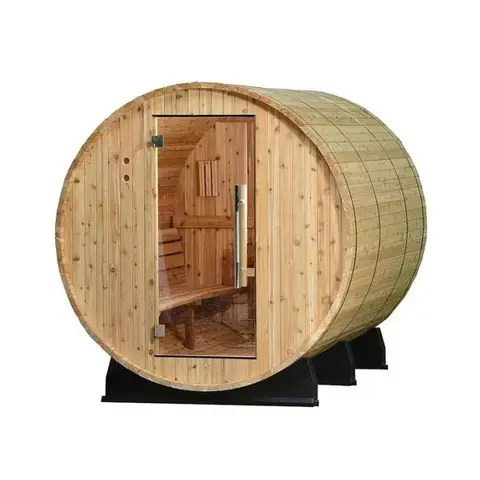Almost Heaven 6' x 7' Kenova 4-6 person Barrel Sauna