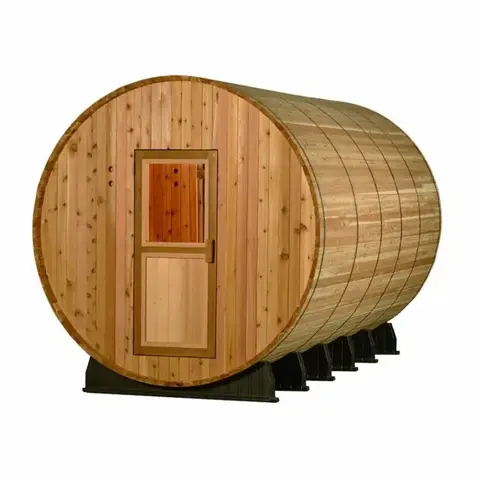 Almost Heaven 7' x 10' Shenandoah 4-Person Barrel Sauna