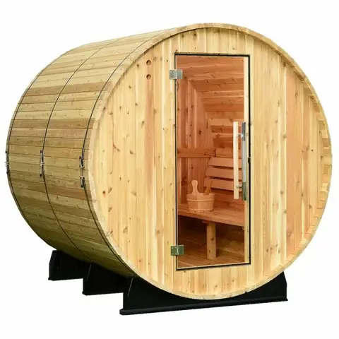 Almost Heaven 7' x 7’ Seneca 6-Person Barrel Sauna
