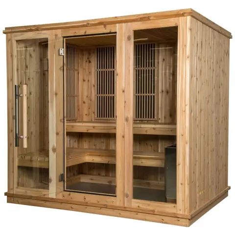 Almost Heaven Bridgeport 6-Person Indoor Sauna | Rustic Cedar
